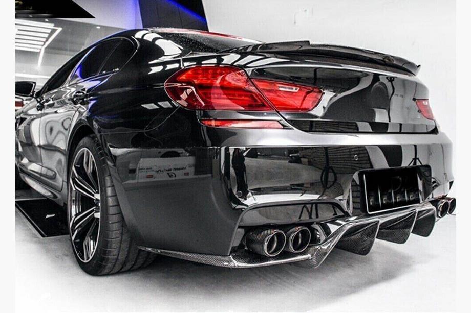 BMW 6-serien F12/F13/F06 2011–2018 Bakre stötfångardiffusor V1 (för M6, kolfiber) Foto 7