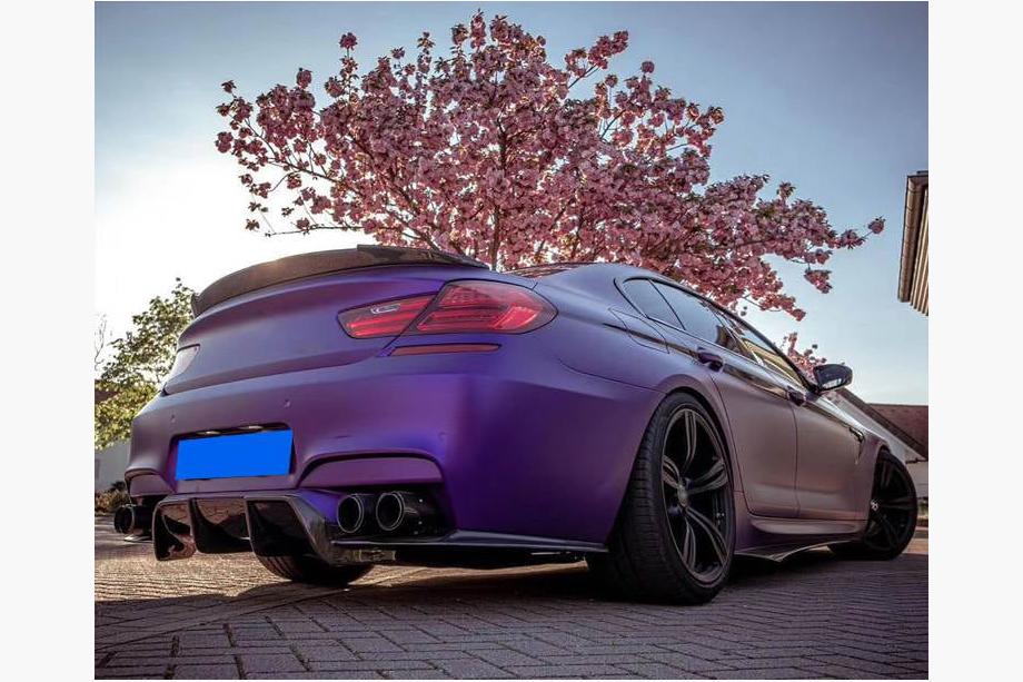 BMW 6-serien F12/F13/F06 2011–2018 Bakre stötfångardiffusor V1 (för M6, kolfiber) Foto 8