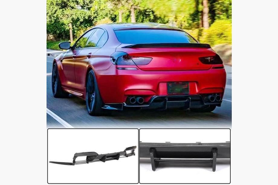 BMW 6-serien F12/F13/F06 2011–2018 Bakre stötfångardiffuser FRP V7 (för M6) Image