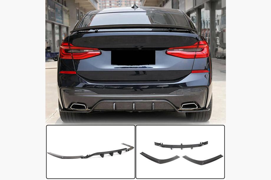 BMW 6-serie G32 2017– Bakre stötfångardiffusor V2 (för M-Sport 2017-2020, kolfiber) Image