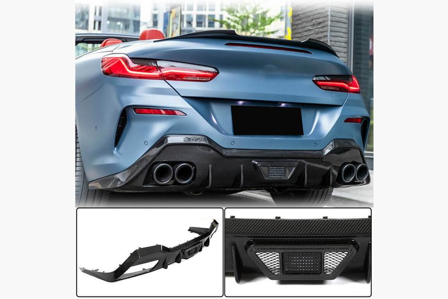BMW 8-serie G14/G15/G16 2018– Bakre stötfångardiffusor V1 (för G14/G15 M-Sport, kolfiber) Image