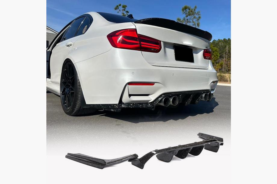 BMW 3-serien F30/F31 2012–2019 V5 diffuser för bakre stötfångare (för F80, kolfiber) Image