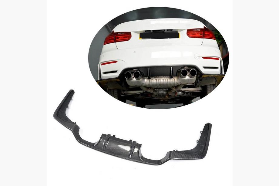 BMW 3-serien F30/F31 2012–2019 Bakre stötfångardiffusor V3 (för F80, kolfiber) Foto 2