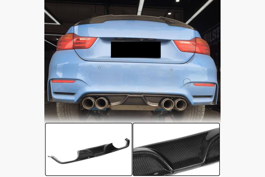 BMW 3-serien F30/F31 2012–2019 Bakre stötfångardiffusor V7 (för F80, kolfiber) Image