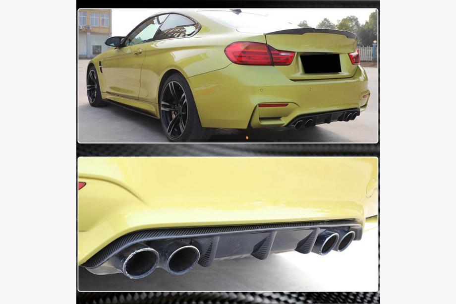 BMW 3-serien F30/F31 2012–2019 Bakre stötfångardiffusor V10 (för F80, kolfiber) Image