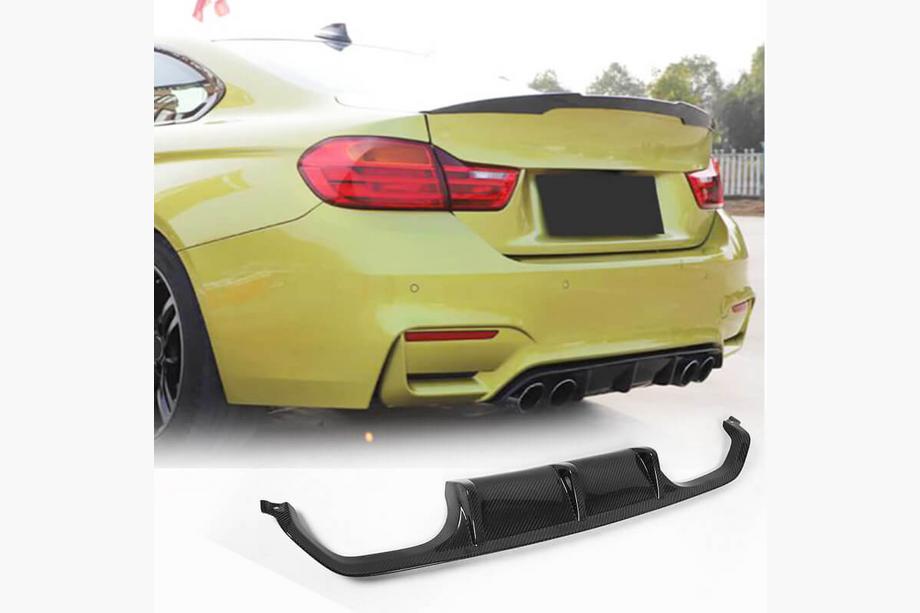 BMW 4-serie F32/F33/F36 2012–2020 Bakre stötfångardiffusor FRP V15 (för F82/F83) Image