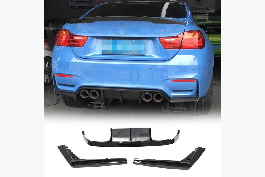 BMW 4-serie F32/F33/F36 2012–2020 Bakre stötfångardiffusor i carbon ABS V14 (för F82/F83) Foto 1