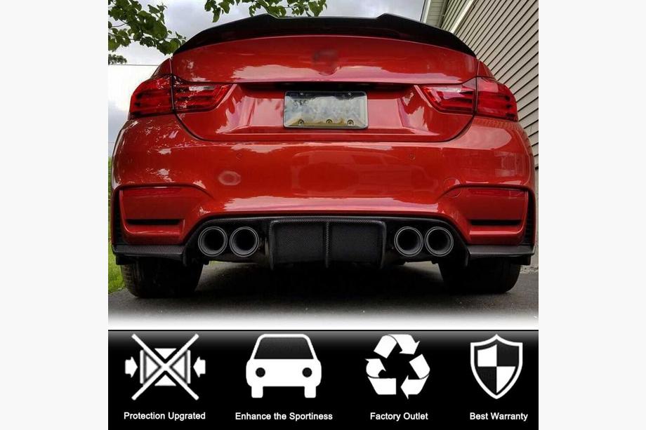 BMW 4-serie F32/F33/F36 2012–2020 Bakre stötfångardiffusor i carbon ABS V14 (för F82/F83) Foto 3