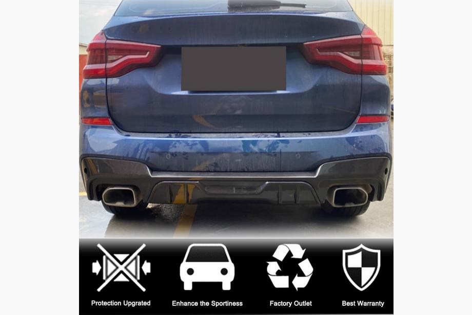 BMW X3 G01 2018– Bakre stötfångardiffusor (för original M-Sport 2018-2021, kolfiber) Foto 2