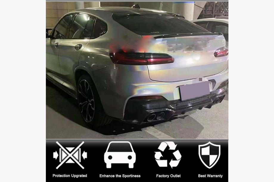BMW X4 G02 2018– Bakre stötfångardiffuser (för F98 2018-2021, kolfiber) Foto 2
