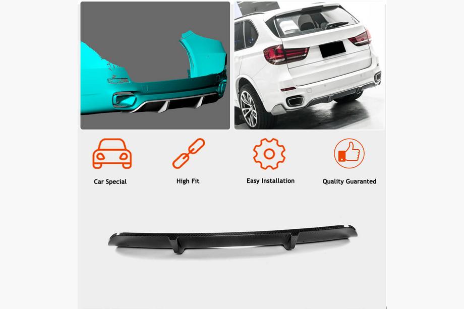 BMW X5 F15 2013–2018 Bakre diffusor V3 (för M-Sport, kolfiber) Foto 3