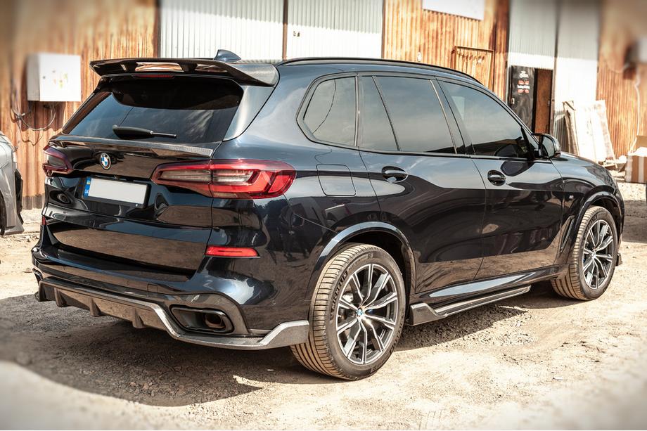 BMW X5 G05 2019–2026 Bakre stötfångardiffusor V2 (2018-2022, äkta kolfiber) Foto 2