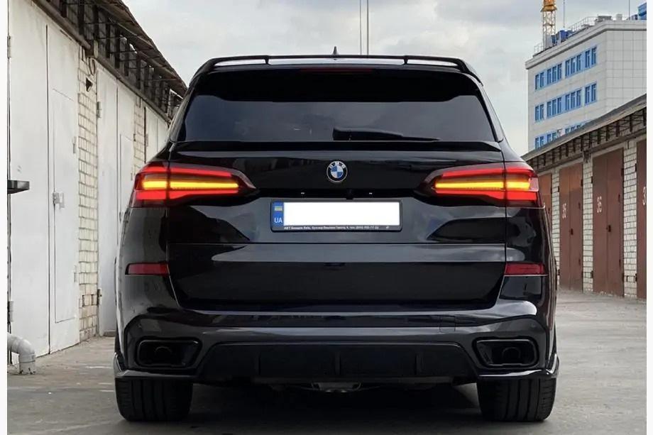BMW X5 G05 2019–2026 Bakre stötfångardiffusor V2 (2018-2022, högblank svart) Foto 8