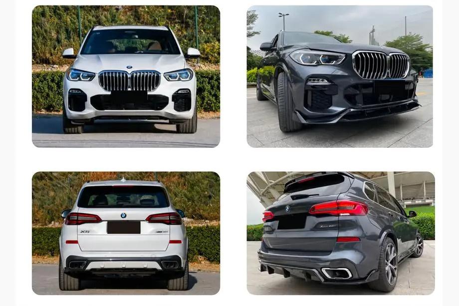 BMW X5 G05 2019–2026 Bakre stötfångardiffusor V2 (2018-2022, högblank svart) Foto 4