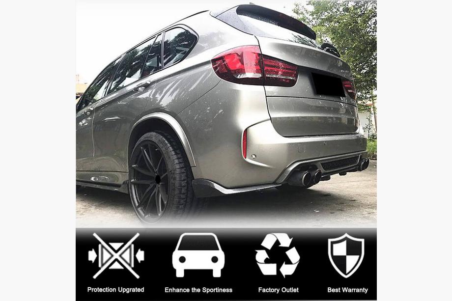 BMW X6 F16 2014–2019 Bakre stötfångardiffusor V1 (för F86, kolfiber) Foto 2