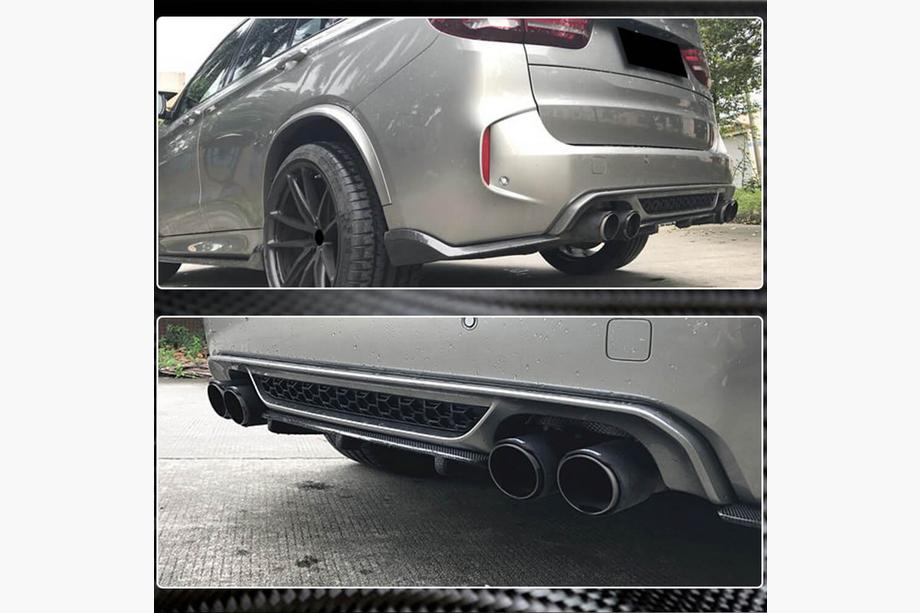 BMW X6 F16 2014–2019 Bakre stötfångardiffusor FRP V3 (för F86) Foto 3