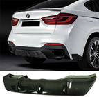 BMW X6 F16 2014–2019 Bakre stötfångardiffusor V2 (för M-Sport, kolfiber) foto 5