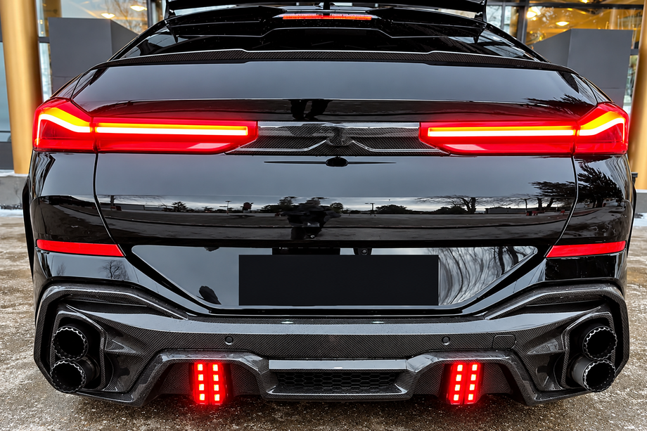 BMW X6 G06 2019–2027 Bakre diffuser (för M-Sport, 2018-2022, kolfiber) Image