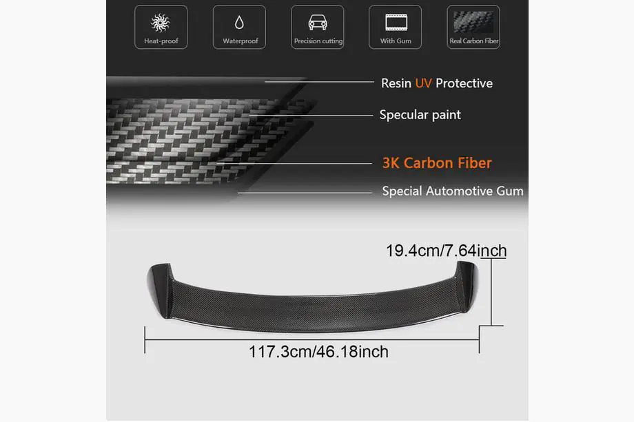 BMW 1-serien F20/F21 2011–2019 Spoiler V2 (för F20/F21, kolfiber) Foto 5