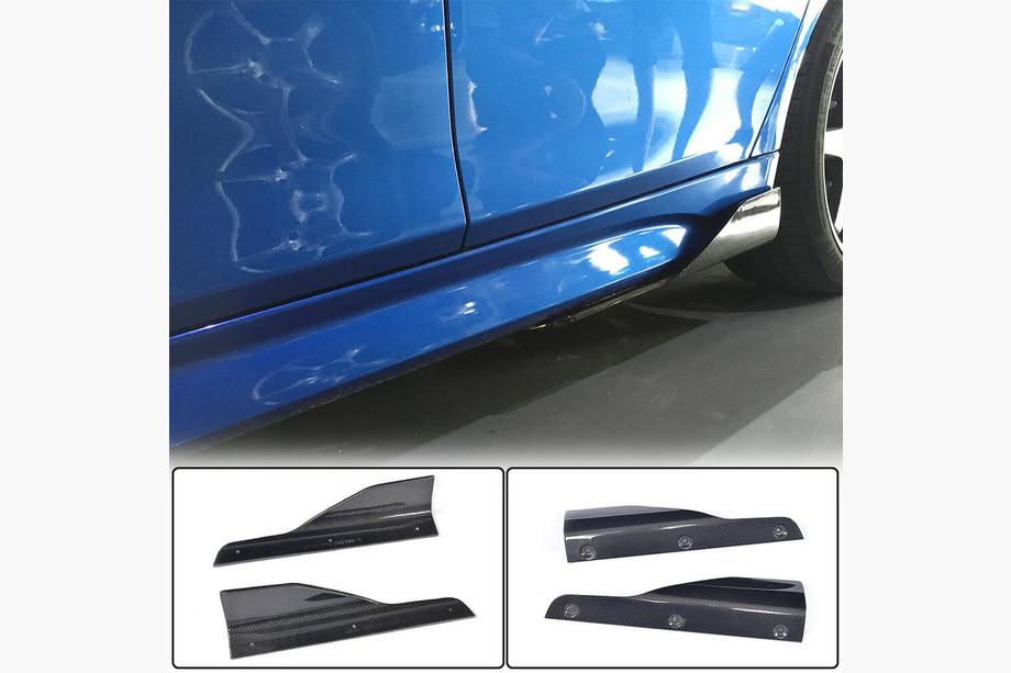 BMW 3-serien F30/F31 2012–2019 Sidokjolsförlängare V2 (för M-Sport sidokjolar, kolfiber) Image