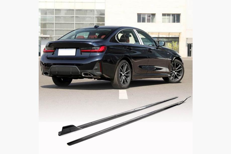 BMW 3-serien G20/G21 2018– Sidokjolsförlängare V1 (för G20 M-Sport, kolfiber) Foto 1