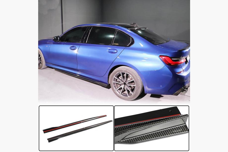 BMW 3-serien G20/G21 2018– Sidoskirts V2 (för G20 M-Sport, kolfiber) Image