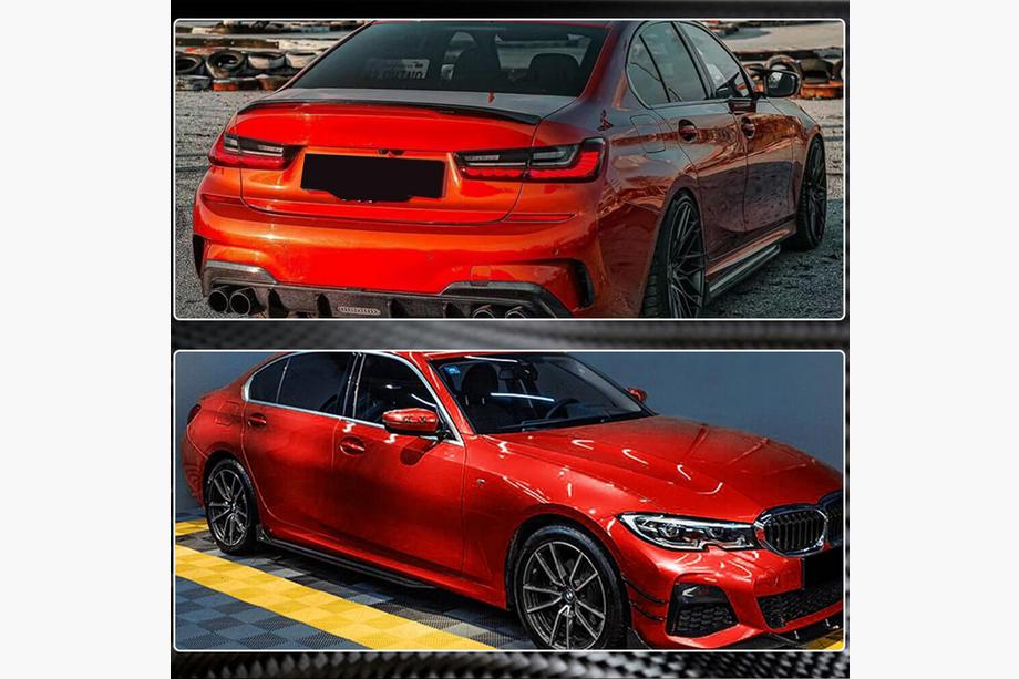 BMW 3-serien G20/G21 2018– Sidokjolar V3 (för G20 M-Sport, kolfiber) Foto 3