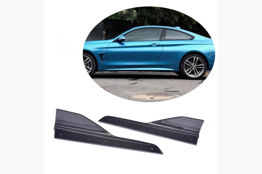 BMW 4-serie F32/F33/F36 2012–2020 Sidokjolsförlängare (för F32/F33/F36 M-Sport, kolfiber) Foto 1