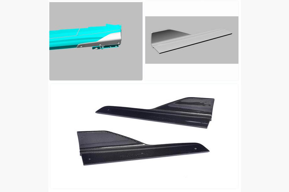 BMW 4-serie F32/F33/F36 2012–2020 Sidokjolsförlängare (för F32/F33/F36 M-Sport, kolfiber) Foto 2
