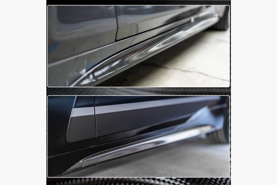 BMW 4-serien G22/23/26 2020– Sidokjolsförlängare V2 (för G22/G23 M-Sport, kolfiber) Foto 3