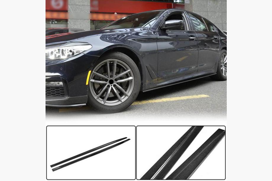 BMW 5-serien G30/G31 2017–2023 Sidokjolsförlängare V1 (för M-Sport/M5, kolfiber) Foto 2