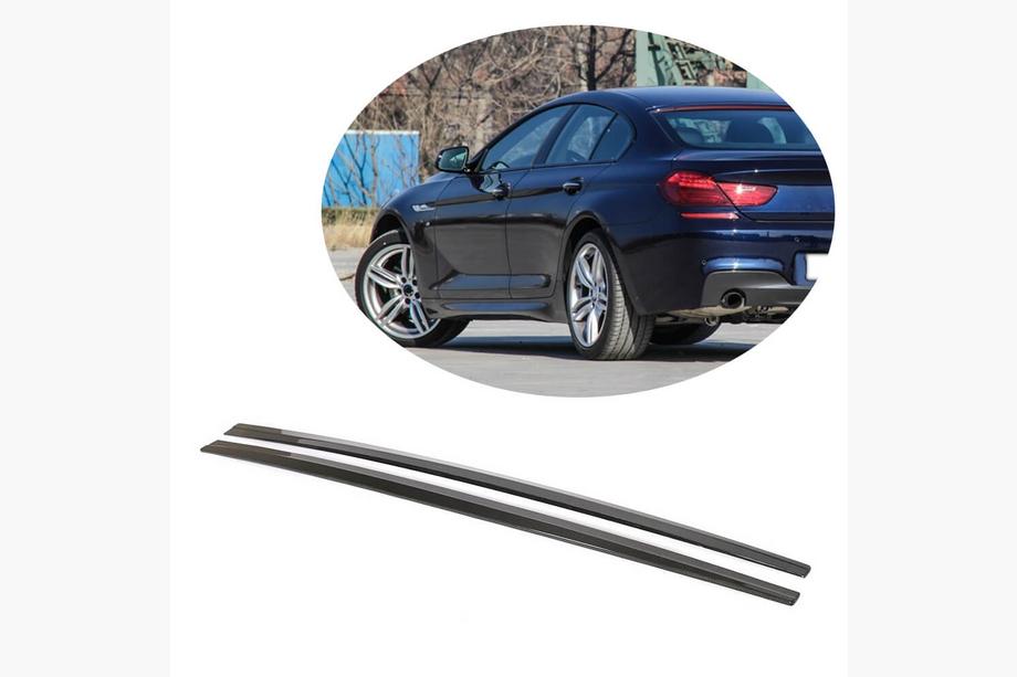 BMW 6-serien F12/F13/F06 2011–2018 Sidokjolsförlängningar V2 (för F06 M-Sport, kolfiber) Image
