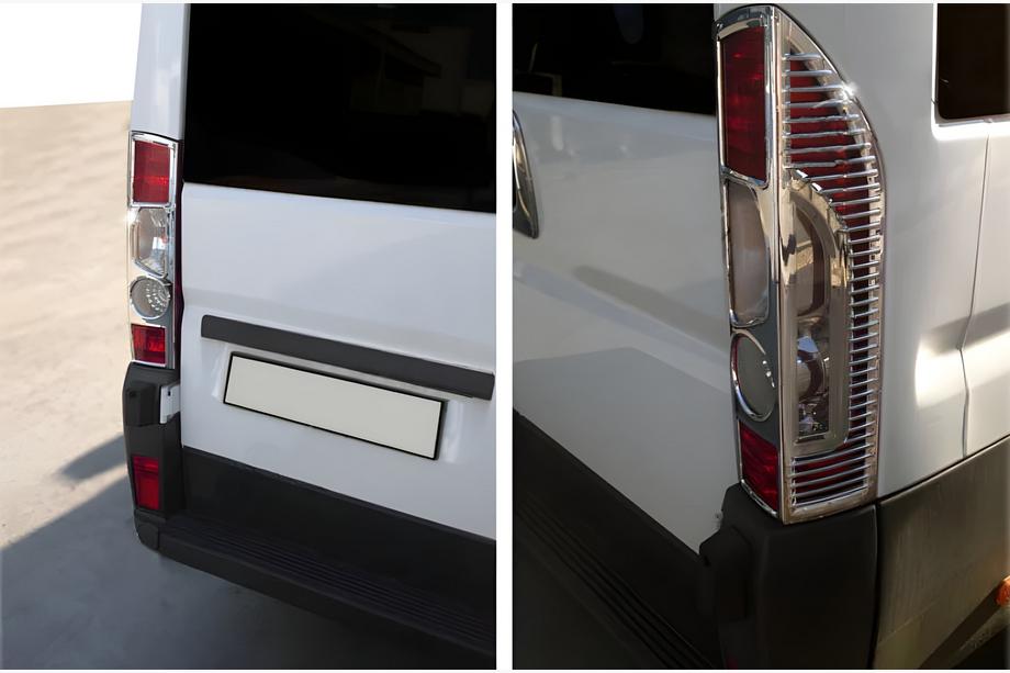 Peugeot Boxer 2006–2025 Bakljuslister med böj (2 st, plast) Image