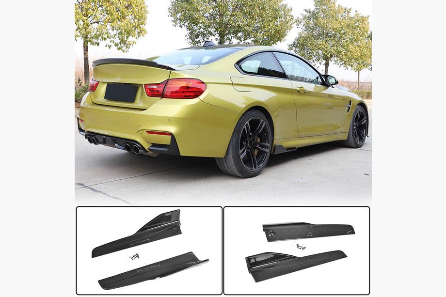 BMW 4-serie F32/F33/F36 2012–2020 V4 sidokjolsförlängningar (för F82/F83, kolfiber) Image