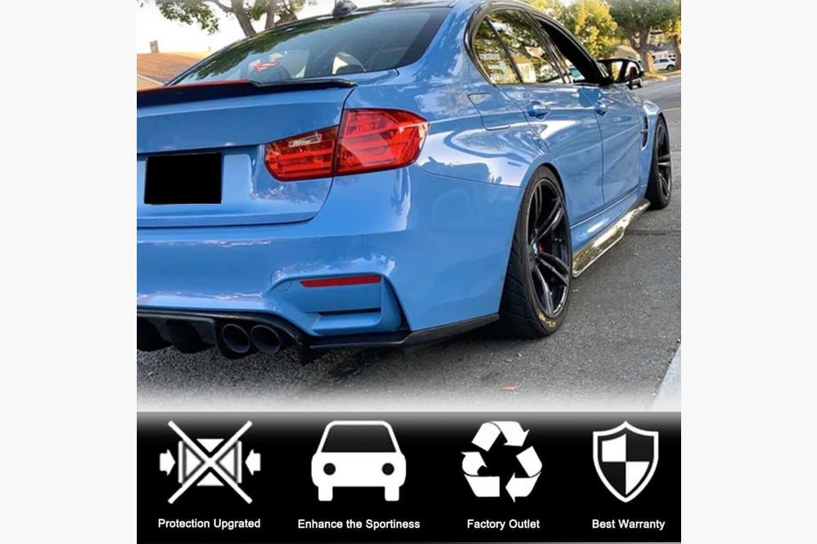BMW 3-serien F30/F31 2012–2019 Sidokjolsförlängare V2 (för M3 sidokjolar, kolfiber) Foto 2