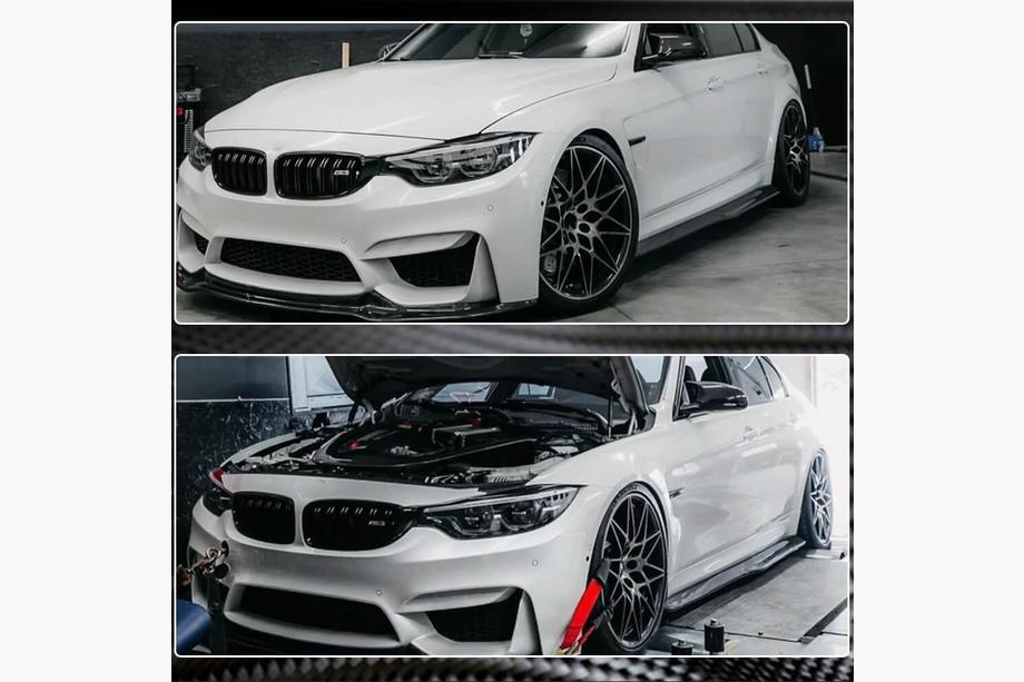 BMW 3-serien F30/F31 2012–2019 Sidokjolsförlängare V2 (för M3 sidokjolar, kolfiber) Foto 4