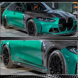 Sidokjolar V4 (för G80, kolfiber) BMW 3-serien G20/G21 2018– foto 3
