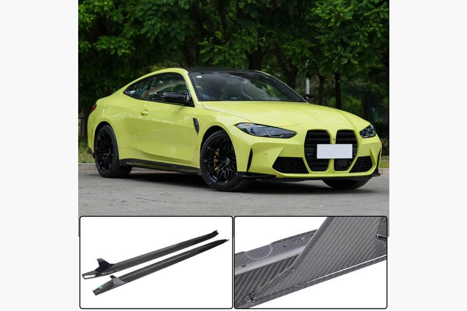 BMW 4-serien G22/23/26 2020– Sidokjolsförlängningar V3 (för G82/G83, kolfiber) Foto 1