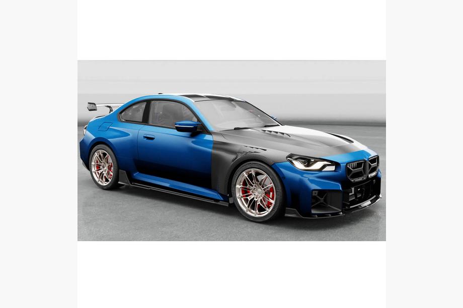 BMW 2-serie G42 2021– Sidoskärtsförlängare V1 (för G87, kolfiber) Foto 4