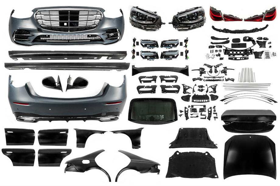 Mercedes S-class W221 2005–2013 Facelift-kit för W223 AMG Line (med dörrhandtag och insatser) Foto 1