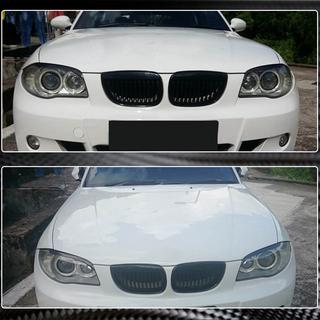 Strålkastarögonfransar (Carbon) BMW 1-serie E81/E82/E87/E88 2004–2011 foto 4