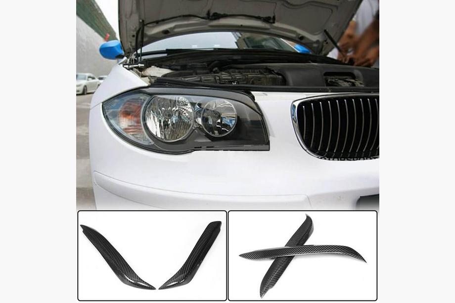 BMW 1-serie E81/E82/E87/E88 2004–2011 Strålkastarögonfransar (Carbon) Image
