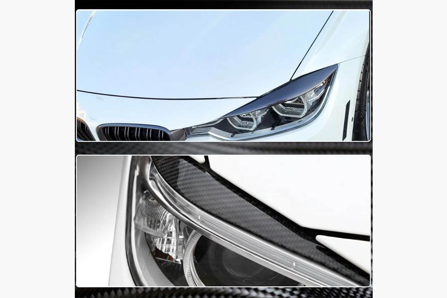 BMW 3-serien F30/F31 2012–2019 Strålkastarbryn V2 (för F30, kolfiber) Foto 6