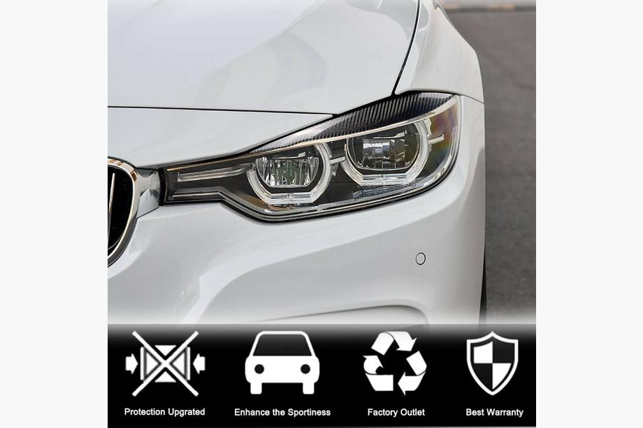 BMW 3-serien F30/F31 2012–2019 Strålkastarbryn V2 (för F30, kolfiber) Foto 8