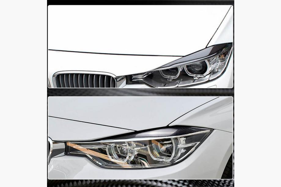 BMW 3-serien F30/F31 2012–2019 Strålkastarbryn V2 (för F30, kolfiber) Foto 9