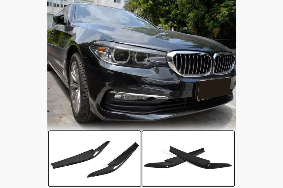 BMW 5-serien G30/G31 2017–2023 Strålkastarögonbryn i torr kolfiber (2017-2020) Foto 1