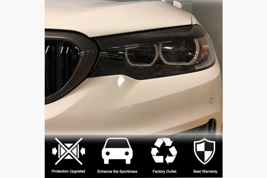 BMW 5-serien G30/G31 2017–2023 Strålkastarögonbryn i torr kolfiber (2017-2020) Foto 3