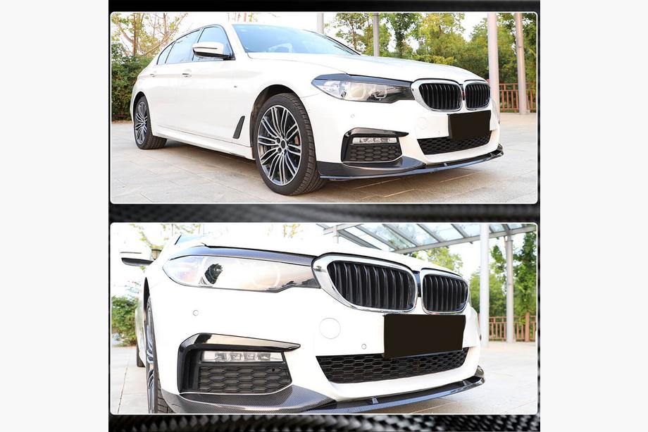 BMW 5-serien G30/G31 2017–2023 Strålkastarögonbryn i torr kolfiber (2017-2020) Foto 4