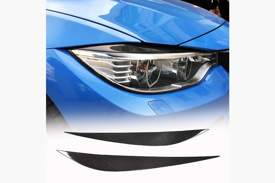 BMW 3-serien F30/F31 2012–2019 Strålkastarögonlock V2 (för F80, Carbon) Foto 1