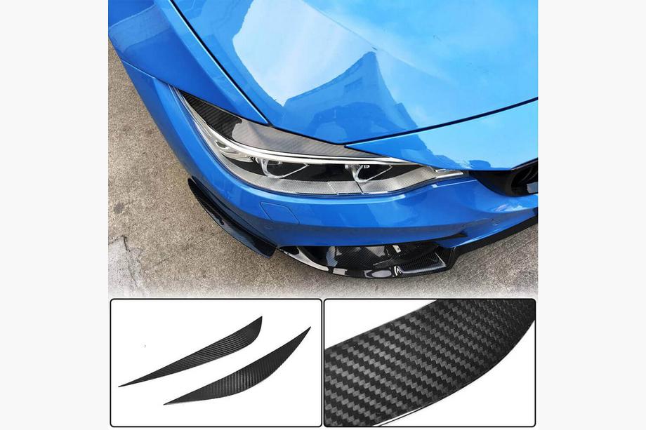 BMW 3-serien F30/F31 2012–2019 Strålkastarögonlock V2 (för F80, Carbon) Foto 2